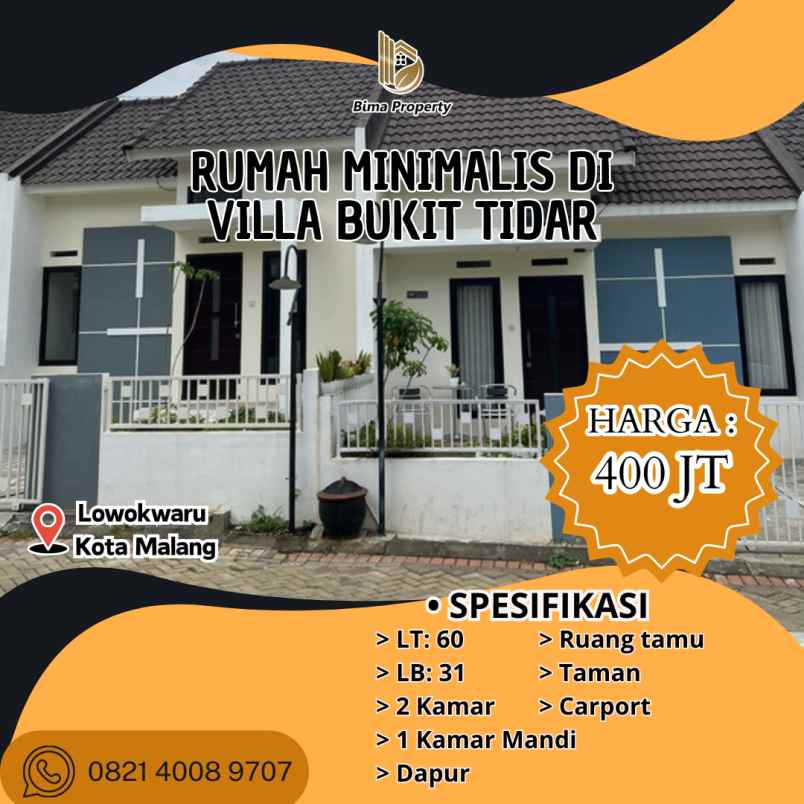 rumah minimalis di villa bukit tidar