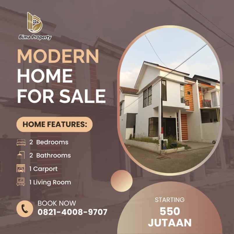 rumah minimalis modern strategis 2 lantai