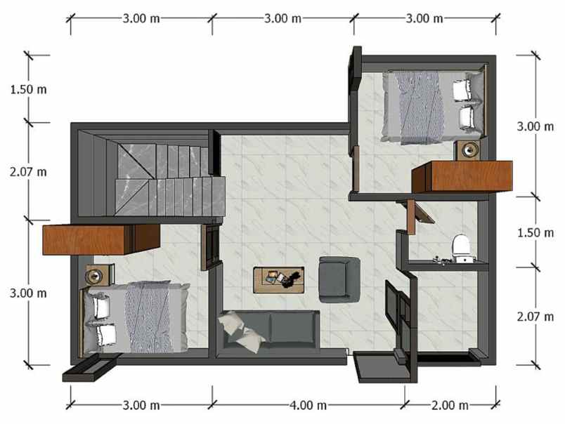 rumah modern 2 lantai dekat kampus umy