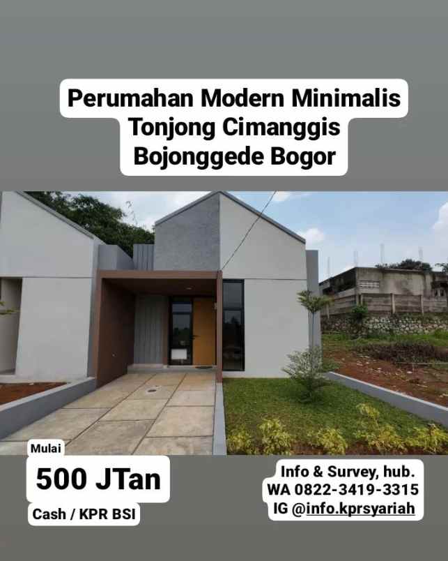 rumah modern minimalis tonjong bojonggede bogor