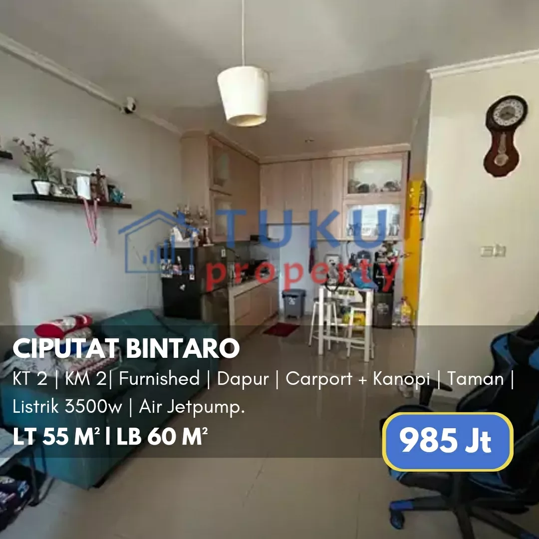 rumah murah 2 lt area bintaro dekat sta jurangmangu