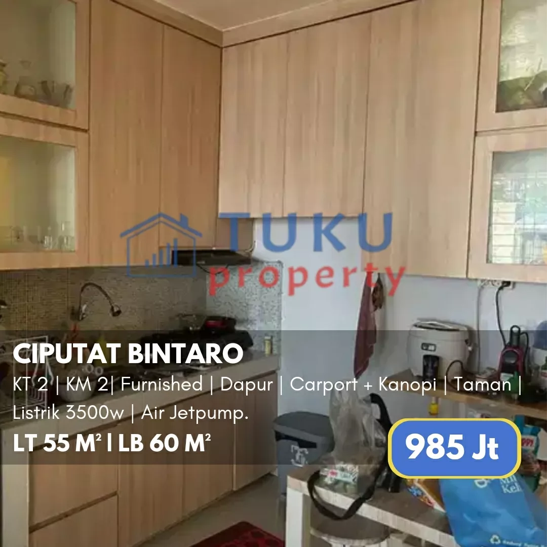 rumah murah 2 lt area bintaro dekat sta jurangmangu