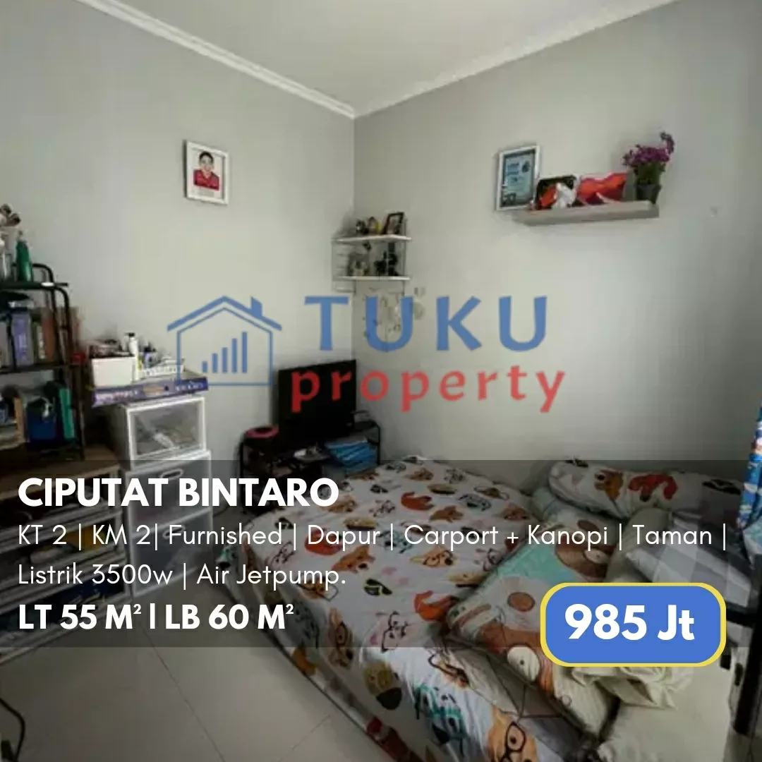 rumah murah 2 lt area bintaro dekat sta jurangmangu