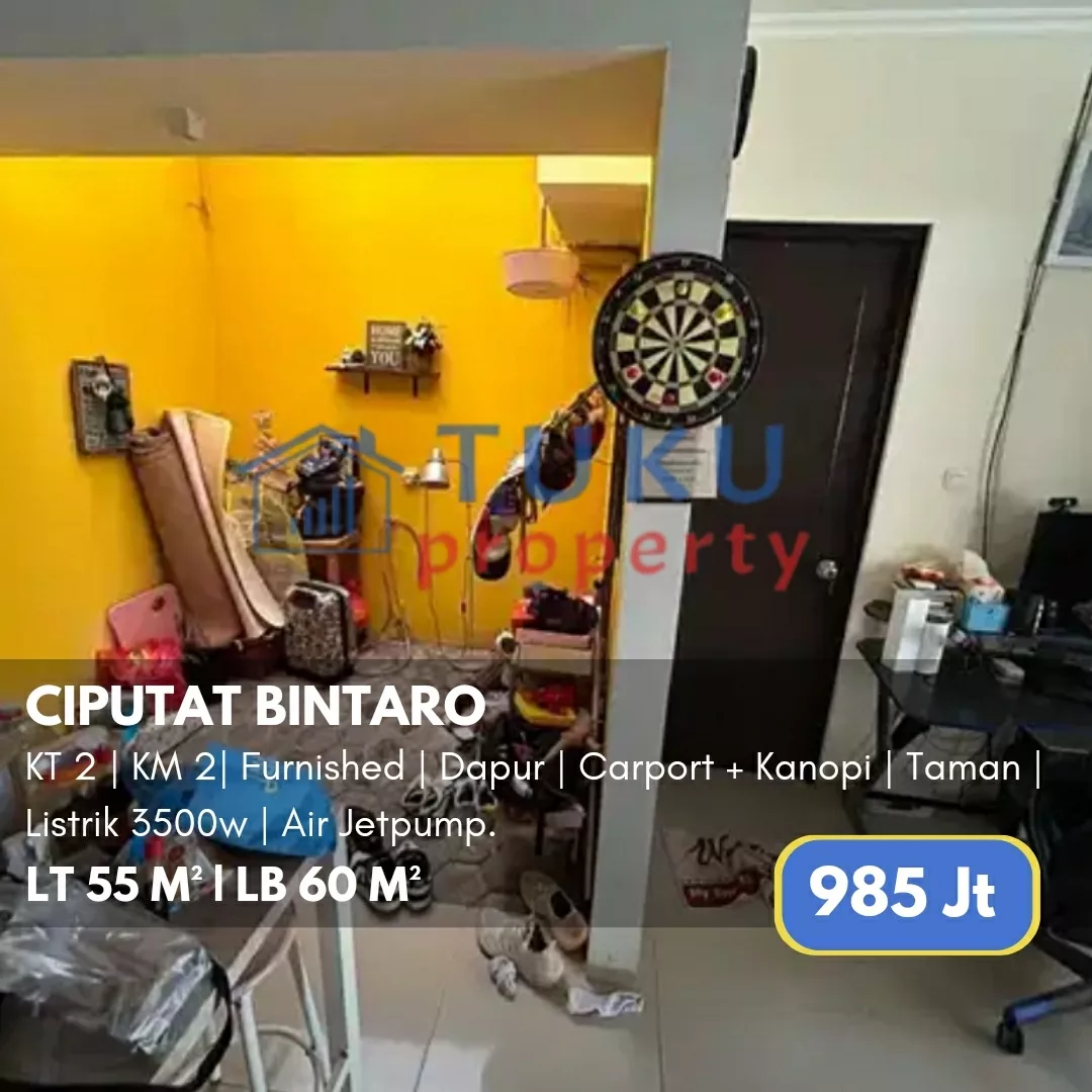 rumah murah 2 lt area bintaro dekat sta jurangmangu