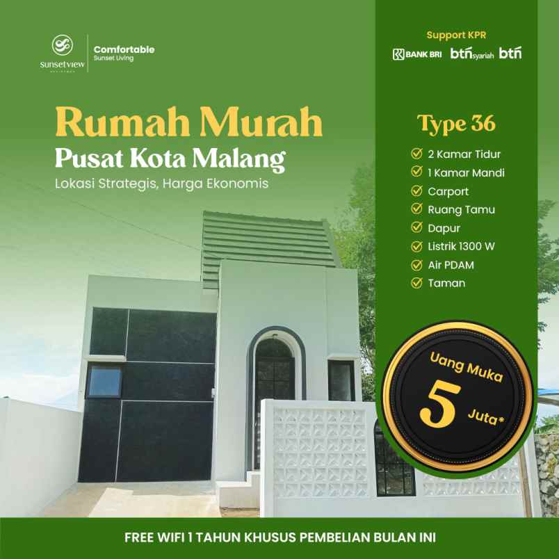 rumah murah dp ringan kota malang