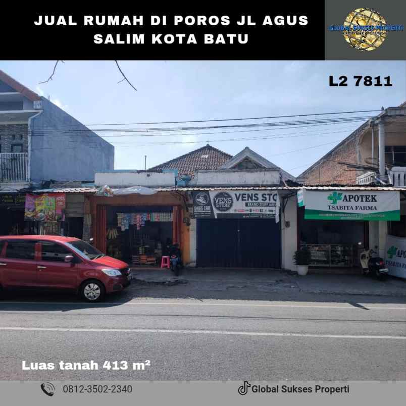rumah strategis di poros jalan agus salim kota batu