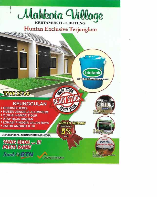 rumah subsidi termewah bayar 1 jt all in langsung akad