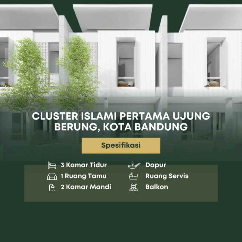 rumah syariah 2 lantai dp 35 persen di kota bandung