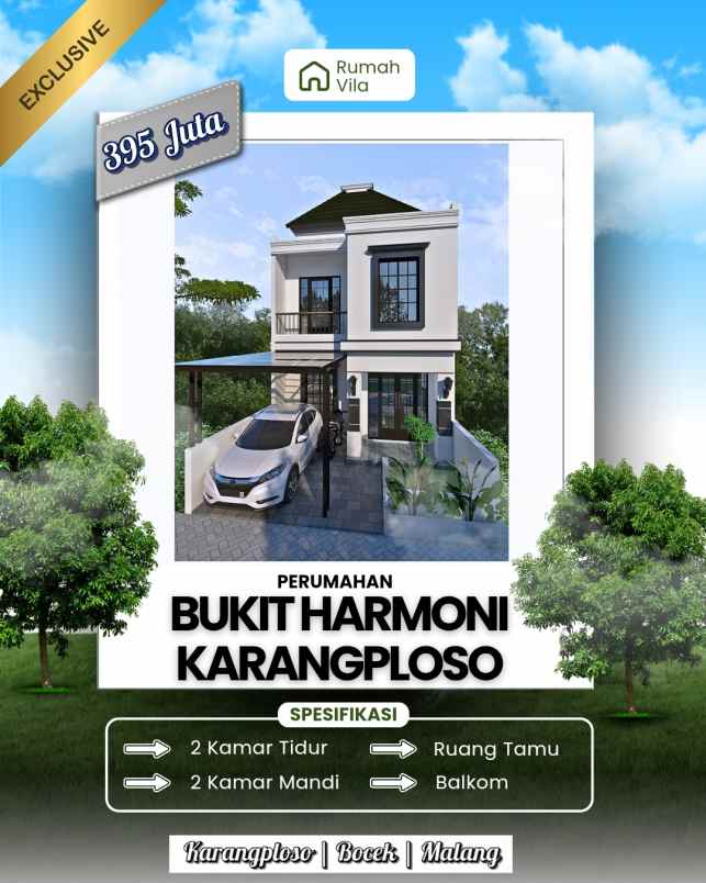 rumah villa di karangploso malang terbaru 2025
