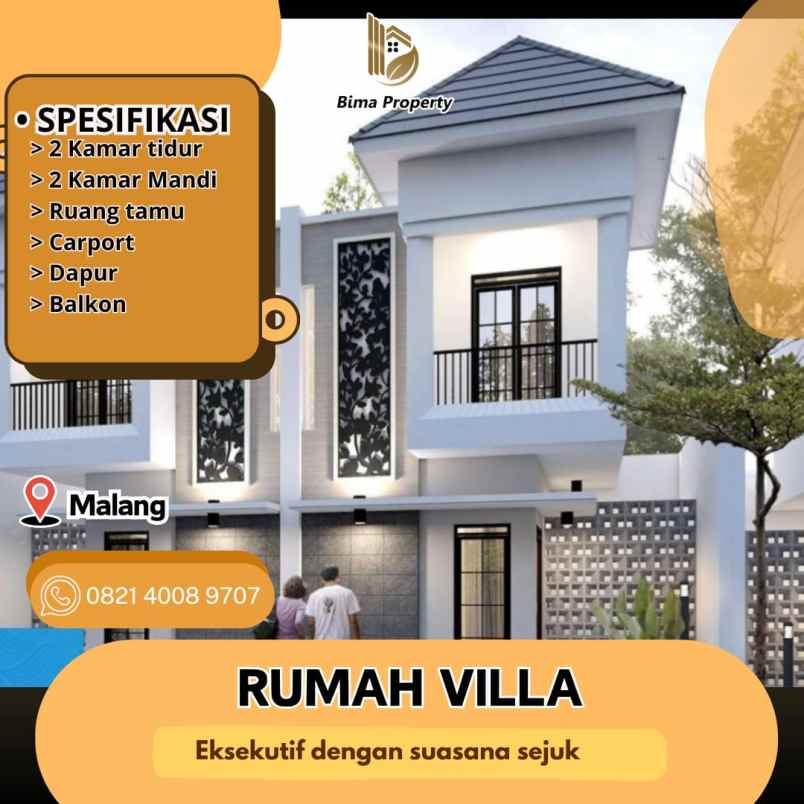 rumah villa eksekutif dengan suasana sejuk