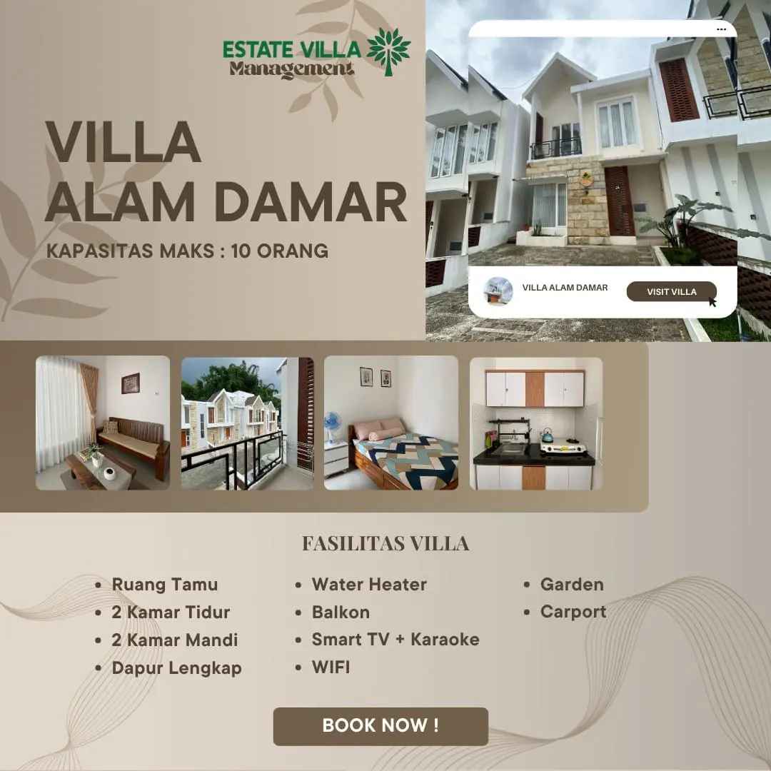 sewa villa murah kota wisata batu