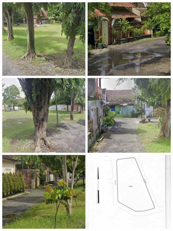 tanah 2323m2 dpt 4 jln lingkungan perum palur 1 3jt m2