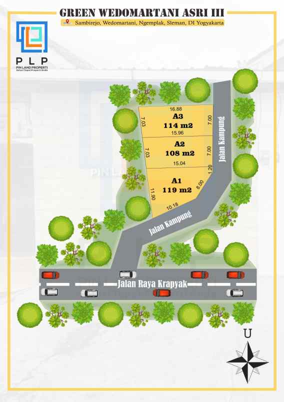 tanah kavling strategis timur tengkleng gajah