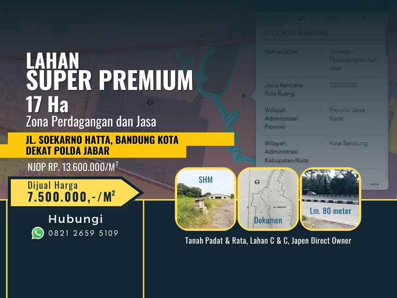 tanah super premium bandung kota