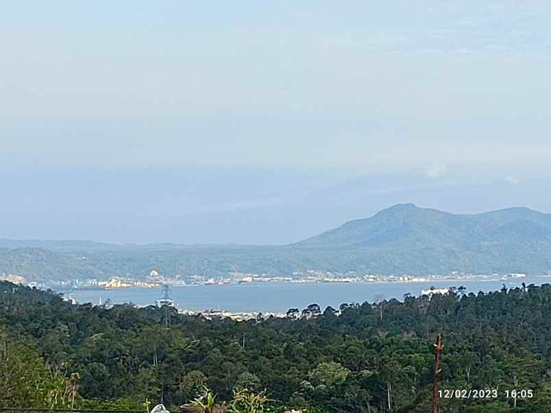 tanah view laut di kemiling bandar lampung luas 4000m