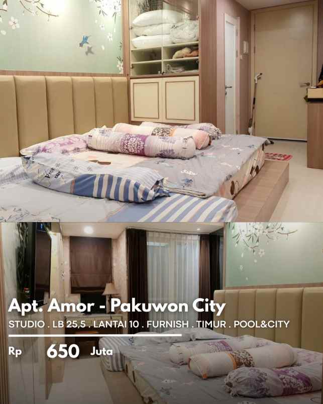 apartemen amor akses langsung ke pcm 2 view pool city