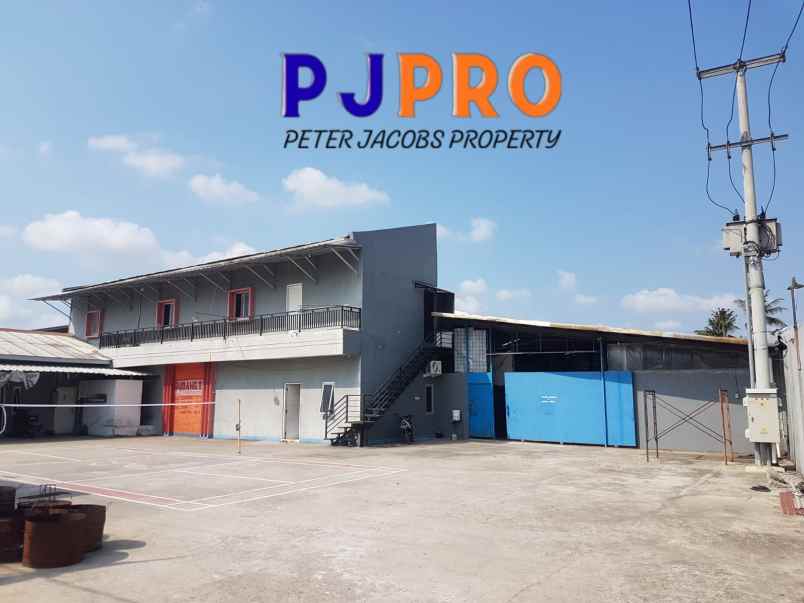 dijual gudang furnished di jalan raya sukamekar bekasi