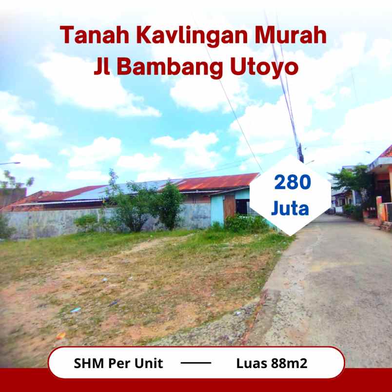 dijual kavlingan lokasi jalan bambang utoyo