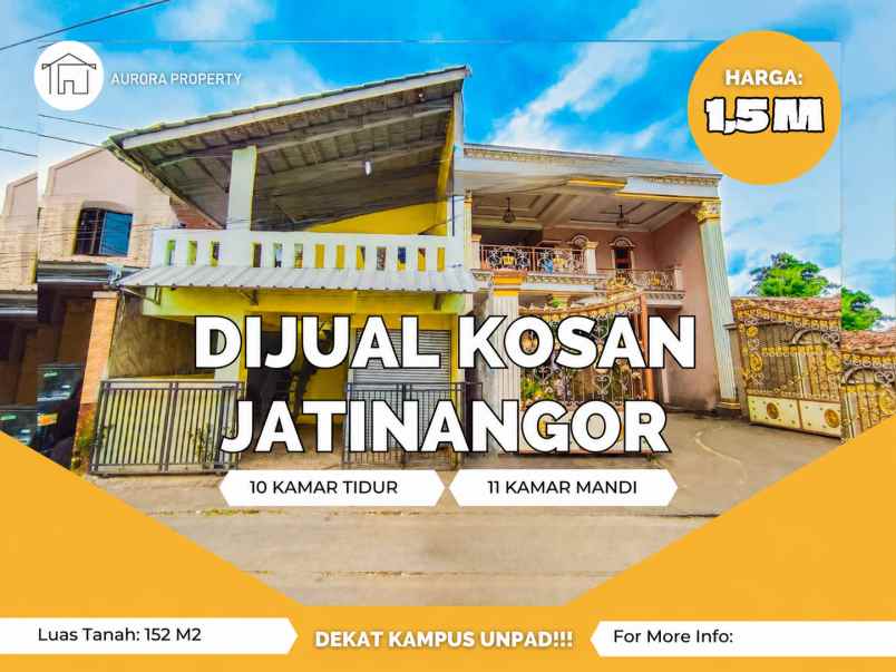 dijual kost cikeruh jatinangor