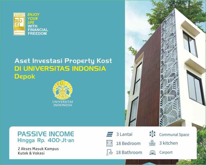 dijual kost kutek ui