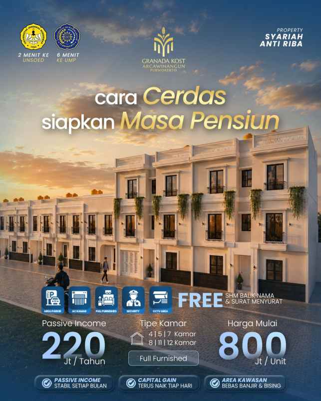 dijual kost purwokerto timur banyumas