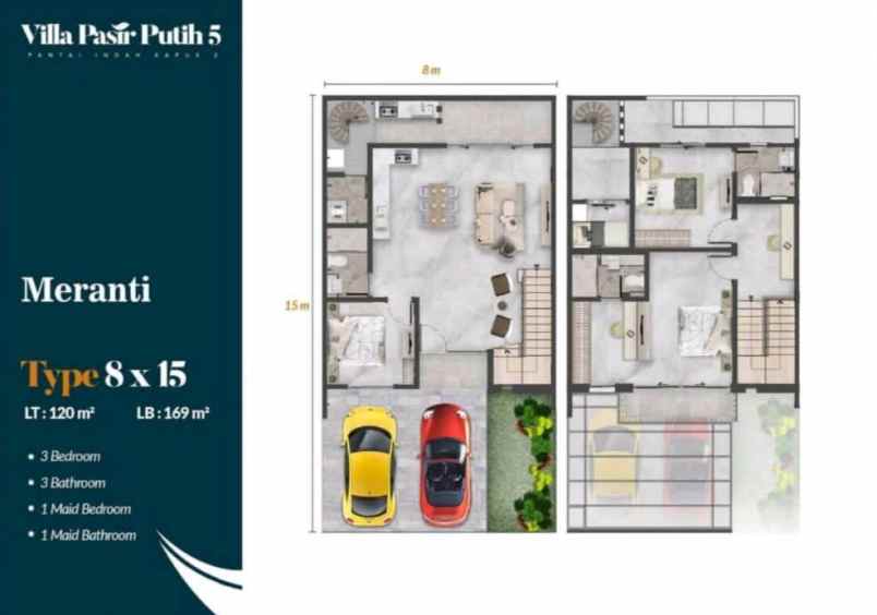 dijual modal rumah di pasir putih residences pik 2