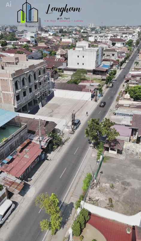 dijual ruko gudang kantor jalan turi sm raja juanda