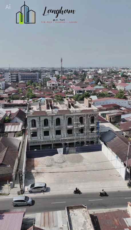 dijual ruko gudang kantor jalan turi sm raja juanda