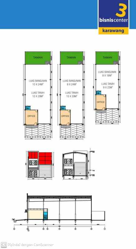 dijual ruko gudang kantor kawasan 3 bisnis center