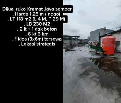 dijual ruko gudang kantor kramat jaya