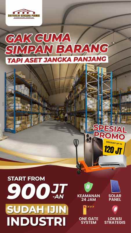 dijual ruko gudang kantor raya bambe