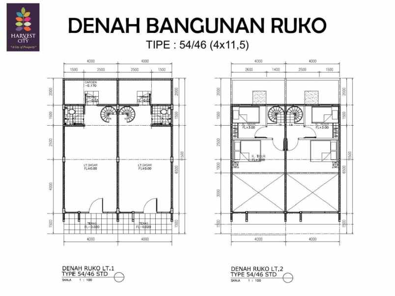 dijual ruko gudang kantor ruko savoy harvest city