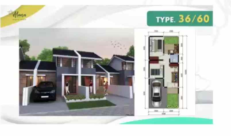 dijual rumah alana regency wisma indah