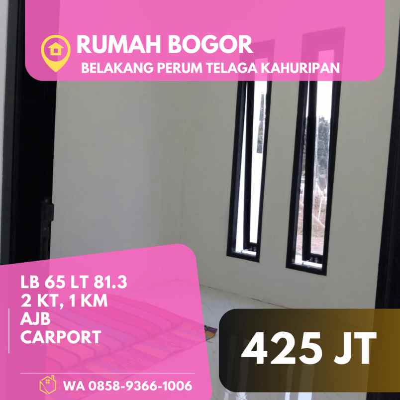 dijual rumah belakang perum telaga