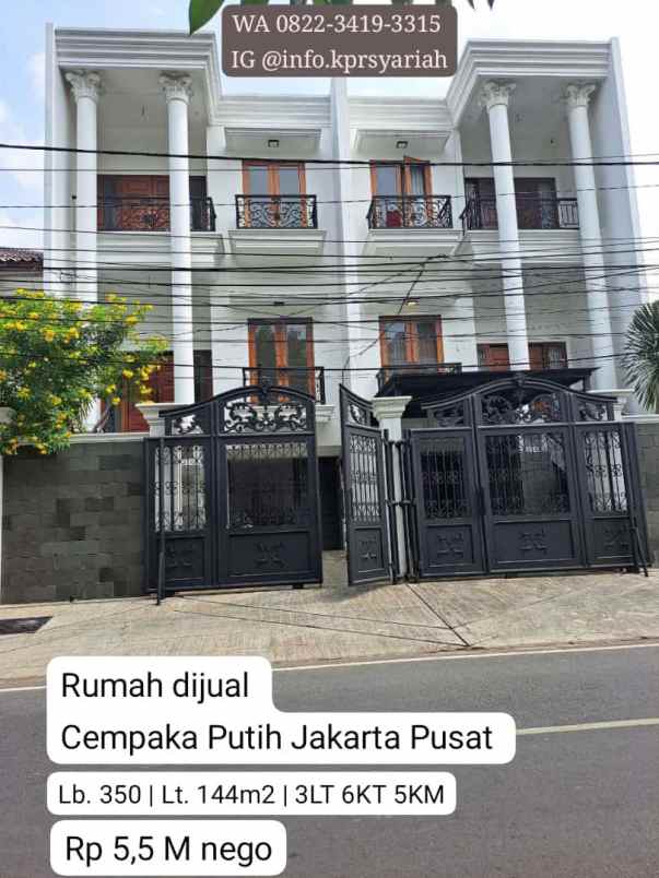 dijual rumah cempaka putih