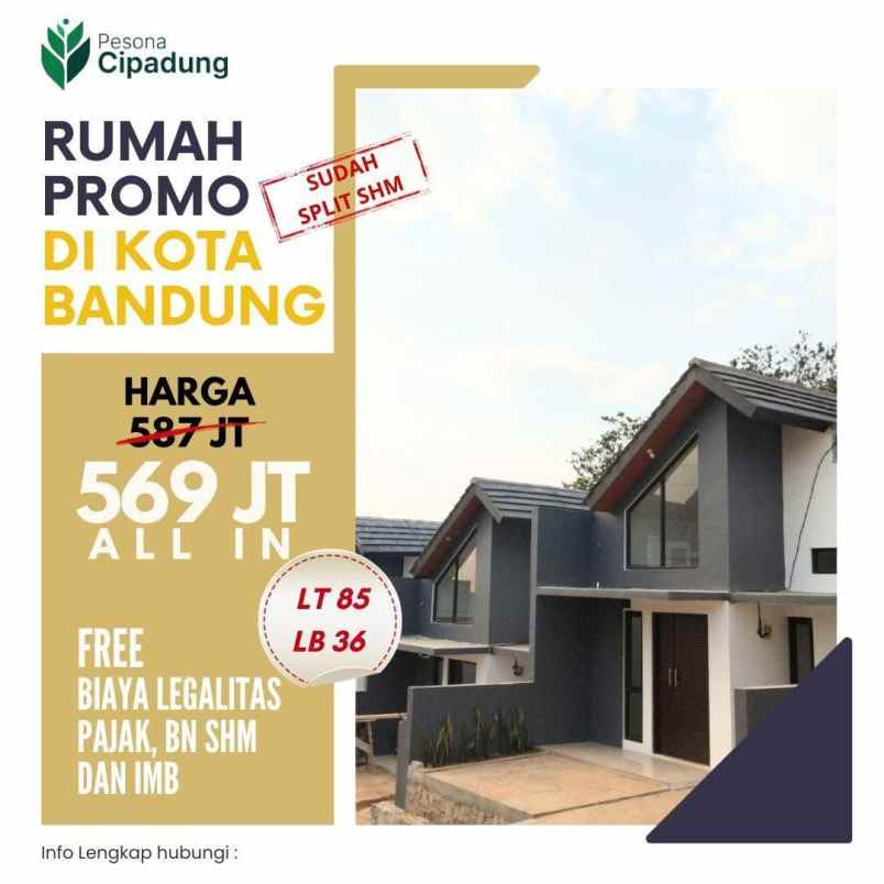 dijual rumah cipadung