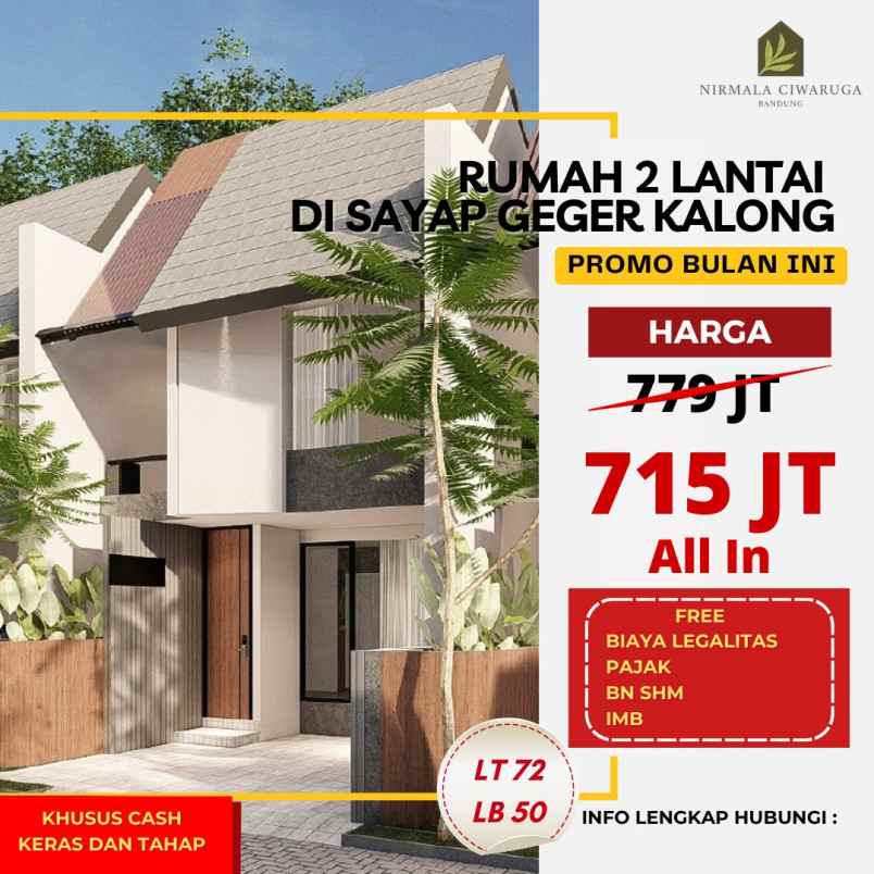 dijual rumah ciwaruga sayap geger kalong