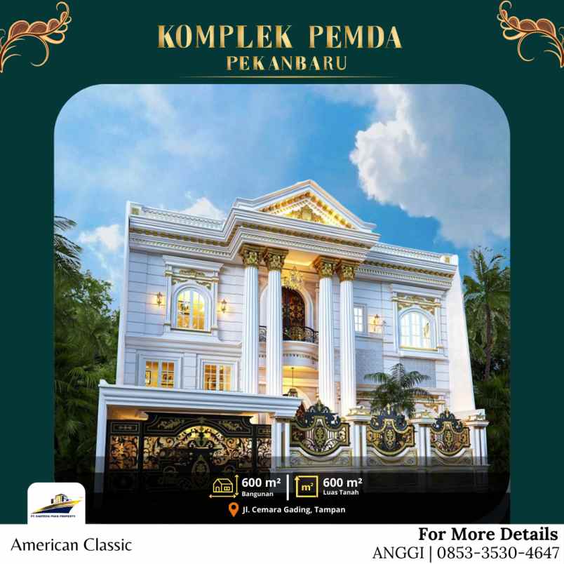 dijual rumah cluster exclusive pekanbaru