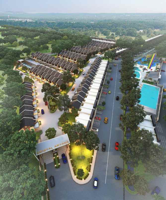 dijual rumah cluster kristal aryana