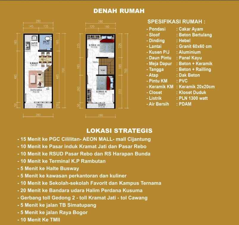 dijual rumah condet kramat jati