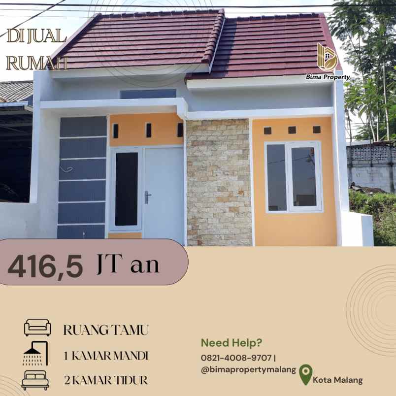 dijual rumah dekat kampus um 2