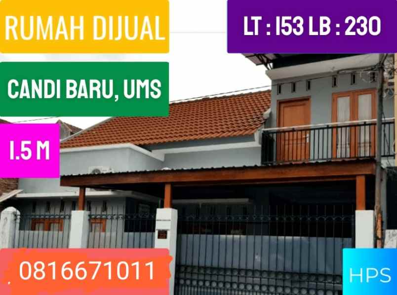 dijual rumah dekat ums dan assalam