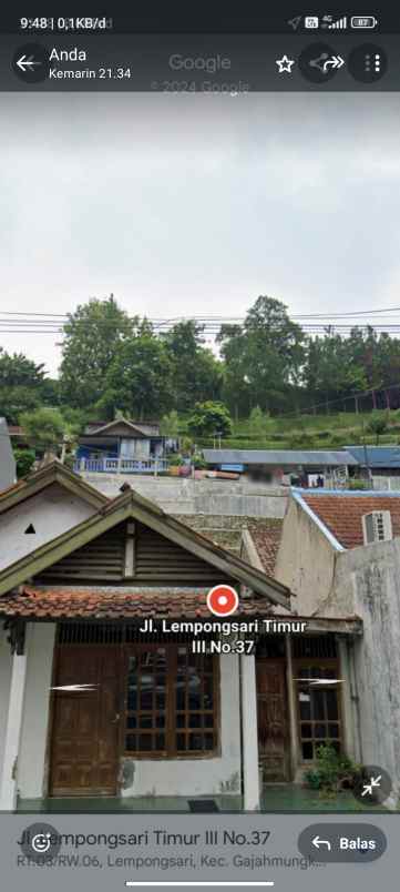 dijual rumah di jl lempongsari timur lll gajah mungkur