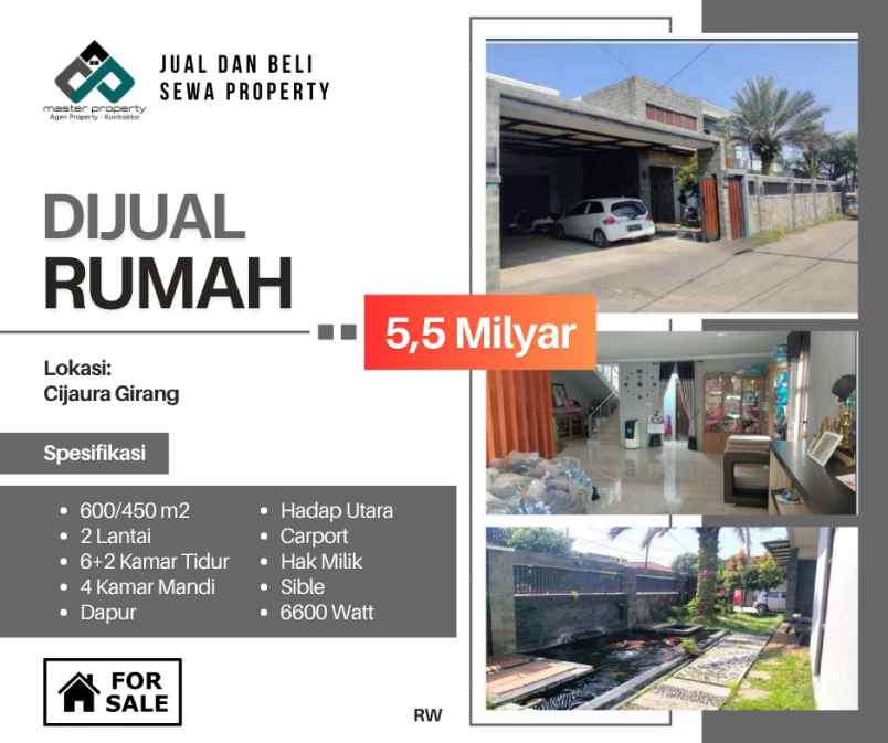 dijual rumah jalan cijaura girang