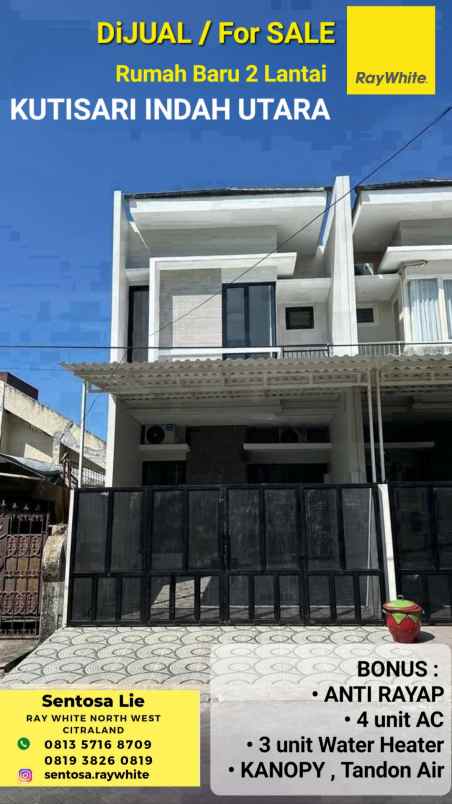 dijual rumah jalan kutisari indah utara