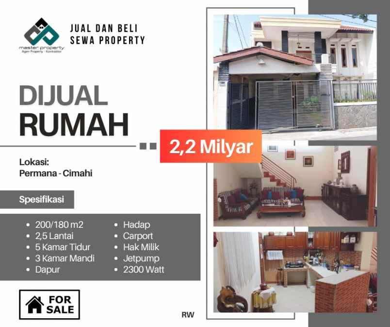 dijual rumah jalan permana