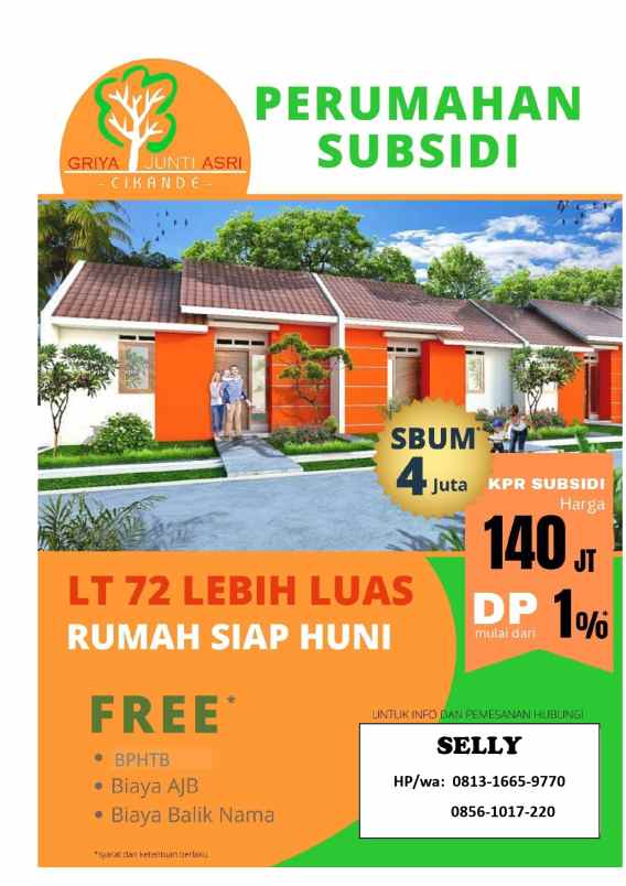 dijual rumah jalan raya cikande