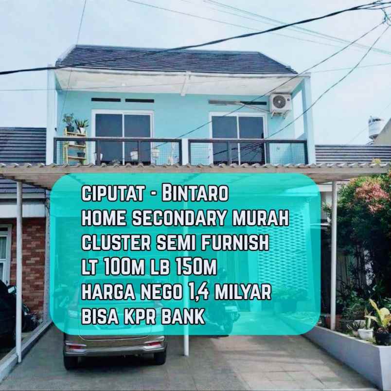 dijual rumah jalan raya serua ciputat