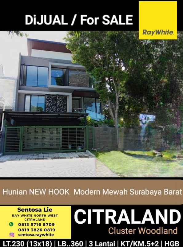 dijual rumah jalan woodland