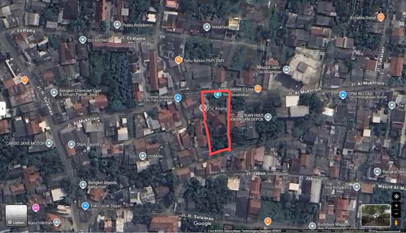 dijual rumah jl al mukhlisin